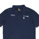 CARHARTT Warehouse And Distribution Mens Polo Shirt Blue L