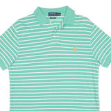 POLO RALPH LAUREN Custom Fit Mens Polo Shirt Blue Striped M