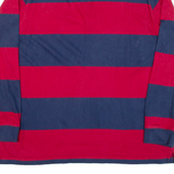CHAPS Mens Polo Shirt Blue Striped Long Sleeve 2XL