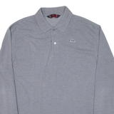 KAPPA Mens Polo Shirt Grey Long Sleeve M