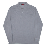 KAPPA Mens Polo Shirt Grey Long Sleeve M