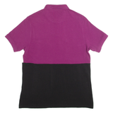 BARBOUR INTERNATIONAL Mens Polo Shirt Purple Colourblock M