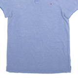 TOMMY HILFIGER Custom Fit Mens Polo Shirt Blue XS