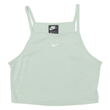NIKE Cropped Womens Vest Green Sleeveless M