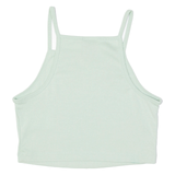 NIKE Cropped Womens Vest Green Sleeveless M