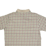 MUNSINGWEAR Golf Polo Shirt Beige Check Short Sleeve Mens L