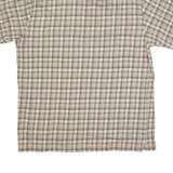MUNSINGWEAR Golf Polo Shirt Beige Check Short Sleeve Mens L