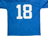 NFL Indianapolis Colts Home #18 Manning Mens Jersey Blue USA V-Neck XL