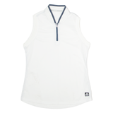 ADIDAS Golf Womens Jersey White Sleeveless 1/4 Zip M