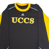 ADIDAS UCCS Mens Jersey Black Long Sleeve USA Crew Neck Nylon 2XL