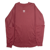 ADIDAS ORIGINALS Mens Jersey Maroon Long Sleeve High Neck L