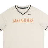 NIKE Marauders Baseball #57 Mens Jersey Cream USA V-Neck XL