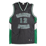 CHAMPION Sacramento Lutheran Basketball #12 Mens Jersey Black Sleeveless USA L