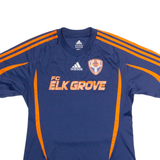 ADIDAS FC Elk Grove #9 Mens Football Shirt Jersey Blue USA V-Neck M