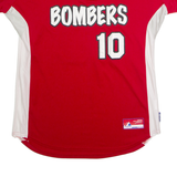 MAJESTIC Bombers #10 Papapietro Mens Jersey Red USA Button Neck XL