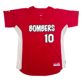 MAJESTIC Bombers #10 Papapietro Mens Jersey Red USA Button Neck XL