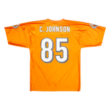 NFL Cincinnati Bengals Alternate #85 C. Johnson Mens Jersey Orange USA V-Neck M
