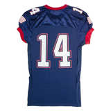 RUSSELL ATHLETIC Indians #14 American Football Mens Jersey Blue USA V-Neck M