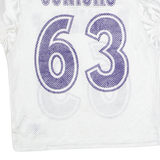 RUSSELL ATHLETIC Franklin Powderpuff Juniors #63 Cropped Mens Jersey White USA Nylon M
