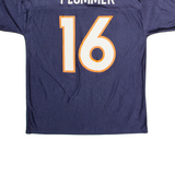 NFL Denver Broncos Alternate #16 Plummer Mens Jersey Blue USA V-Neck L