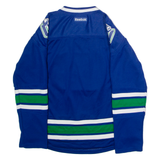 REEBOK Vancouver Canucks Home Womens Jersey Blue Long Sleeve USA V-Neck L
