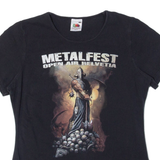 FRUIT OF THE LOOM Metalfest Girls Band T-Shirt Black S