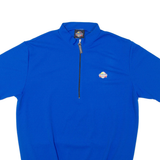 LONGONI Boys T-Shirt Blue 1/4 Zip 2XL