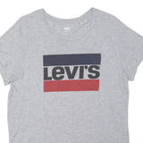 LEVI'S Womens T-Shirt Grey L