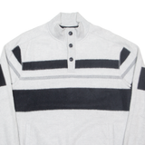 CHAPS Mens Sweatshirt Grey Button Neck L