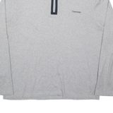 CALVIN KLEIN Mens Sweatshirt Grey 1/4 Zip L