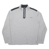 CALVIN KLEIN Mens Sweatshirt Grey 1/4 Zip L