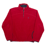 NAUTICA Mens Jumper Red 1/4 Zip Tight Knit M
