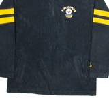 NFL Pittsburgh Steelers Mens Jumper Black 1/4 Zip Tight Knit L