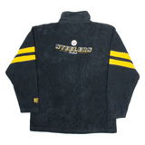 NFL Pittsburgh Steelers Mens Jumper Black 1/4 Zip Tight Knit L