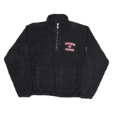 CHAMPION Wisconsin Badgers Mens Jumper Black 1/4 Zip Tight Knit L