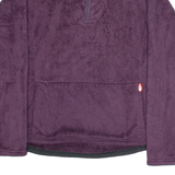 THE NORTH FACE Womens Jumper Purple 1/4 Zip Tight Knit M