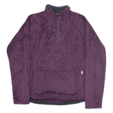 THE NORTH FACE Womens Jumper Purple 1/4 Zip Tight Knit M