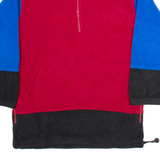 CHEETAH Mens Patterned Fleece Red Colourblock Tight Knit M