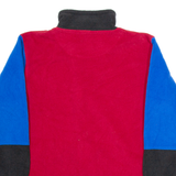 CHEETAH Mens Patterned Fleece Red Colourblock Tight Knit M