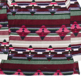 BLAIR Mens Patterned Jumper Maroon Striped Tight Knit L