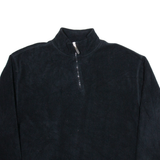 LEVI'S Mens Fleece Black 1/4 Zip Tight Knit XL