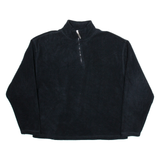 LEVI'S Mens Fleece Black 1/4 Zip Tight Knit XL