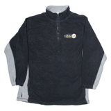 NFL Pittsburgh Steelers Mens Fleece Black 1/4 Zip Tight Knit L