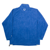 NFL Colts Mens Fleece Blue 1/2 Zip Tight Knit L