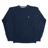 TOMMY HILFIGER Mens Jumper Blue Tight Knit L