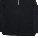 CALVIN KLEIN Slim Fit Mens Jumper Black 1/2 Zip Tight Knit XL