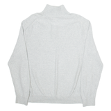 NAUTICA Mens Jumper Grey 1/4 Zip Tight Knit L