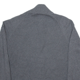 NAUTICA Mens Jumper Grey 1/4 Zip Tight Knit L