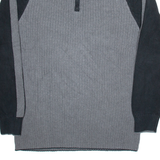 NAUTICA Mens Jumper Grey 1/4 Zip Tight Knit XL