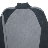 NAUTICA Mens Jumper Grey 1/4 Zip Tight Knit XL